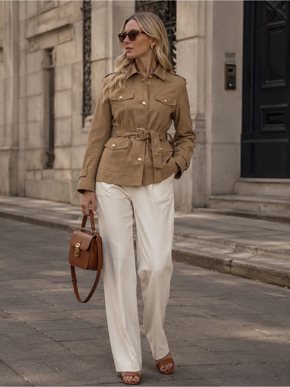 Banana Republic Tan Belted Trench Jacket